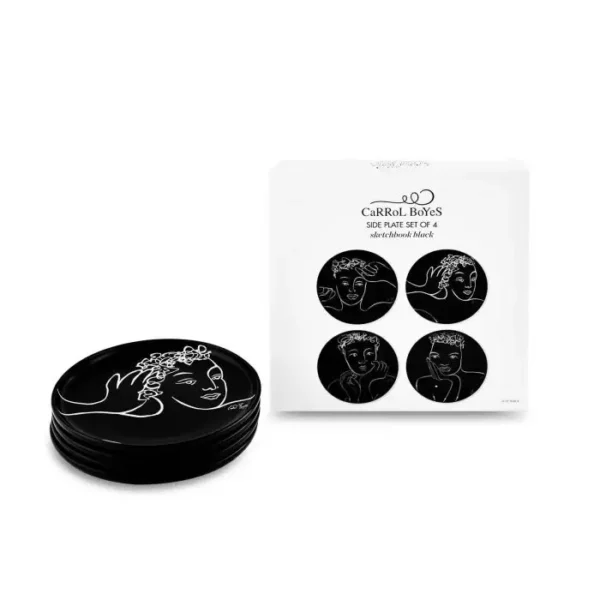 SIDE PLATE SET OF 4 \ Sketchbook Black