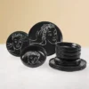 SIDE PLATE SET OF 4 \ Sketchbook Black
