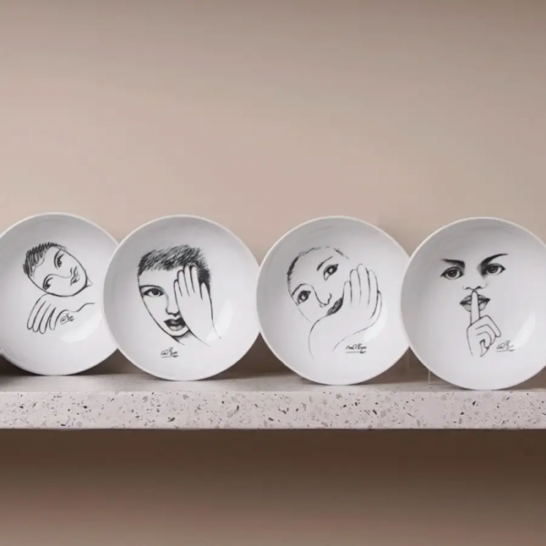 CEREAL / SOUP BOWL SET OF 4 (Face Facts)